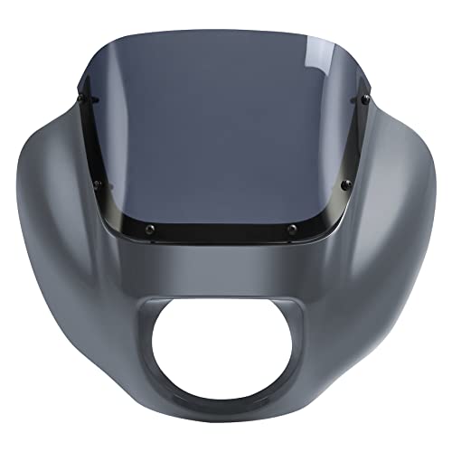 Image of Green-L Front Headlight Quarter Fairing Windshield Fit For Harley Softail Low Rider FXLR S FXLRS 2018-2025 Street Bob FXBB FXBBS 2018-2025 Softail Standard FXST 2020-2024 Gunship Gray
