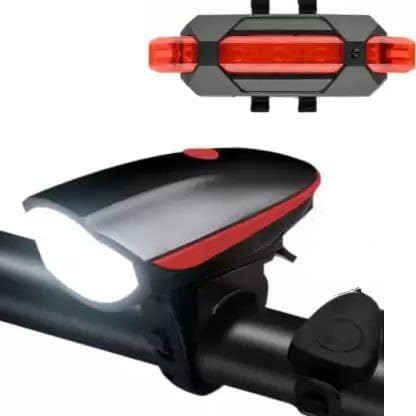 SPOKEFOX 2-in-1 - Bycycle Light (3 Modes) Cycle Light and Horn/Cycle Lights Rechargeable Waterproof Front Light with Taillight (Red) - (Pack of 2) (B0CFFJ3J4B) Amazon Price History, Amazon Price Tracker