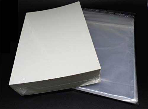 docsmagic.de 100 Silver Size Resealable Comic Bags + Backing Boards - Combo Pack 181 x 266 mm