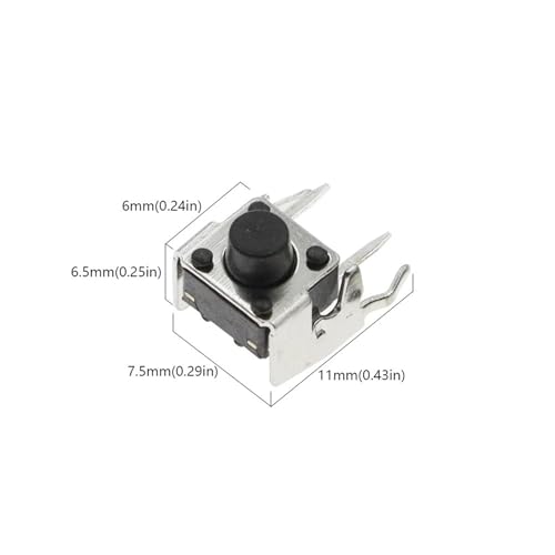 Bouton-poussoir tactile 6x6x14mm à 4 broches avec support angle droit - 5