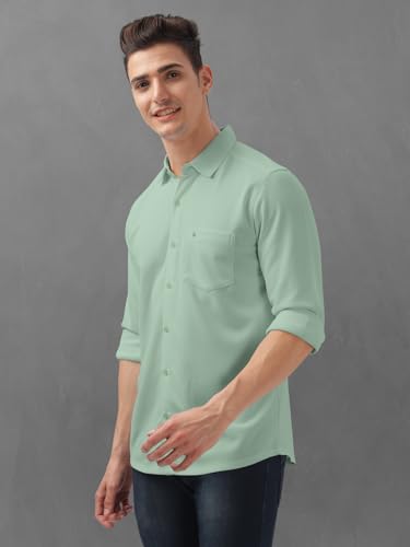 Image of BULLMER Trendy Regular Fit Solid Full Sleeve Causal Shirt for Men.