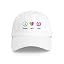 White | Peace, Love, Golf Baseball Hat