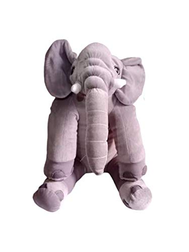 S&P Sublimation Baby Toys Soft Plush Baby Playing Toy Elephant Stuff Cotton Cushion Pillow Gift for Kids 30cm (Grey).