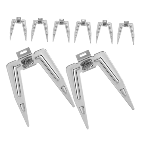 PRETYZOOM 8pcs Stainless Steel Rotisserie Meat Fork for Bbq Air Fryer Oven Professional Grill Forks for Even Heat Distribution Easy Installation for Family Dinners and Picnics