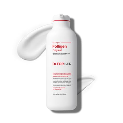 Dr.FORHAIR Folligen Shampoo | Korean Hair Care | Clarifying, Anti Dandruff, Scalp | For Hair Thickening & Fuller Looking, 16.91 fl oz