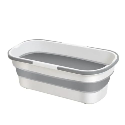 Malloy Cubo de Silicona PortáTil para el Hogar, Cubo Grande para Fregona, Cubo para Lavado de Autos Plegable de PláStico Grueso Rectangular