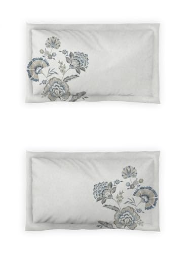 Image of DDECOR Live beautiful Cotton Queen Bed Sheet Set with 2 Pillow Covers (229 CM X 274 CM, Grey) Digital Print Classical 145TC GSM