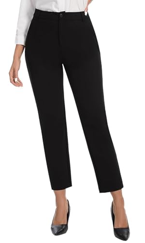 Women's High Waisted Dress Pants Straight Leg Business Trousers with Pockets Stretch Fabric for Office Work Casual2