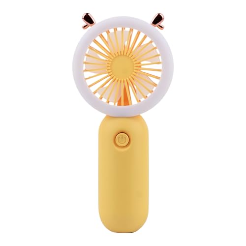 Ventilador portátil recargable, ventilador portátil,Ventilador portátil con luz - Ajustes de 3 velocidades Gadget portátil USB recargable LED Light Outdoor para niños Pasajeros