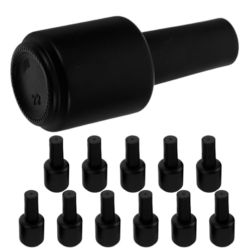 Bouteilles en verre noir de 15 ml avec pinceau lot de 12 flacons vides rechargeables pour vernis