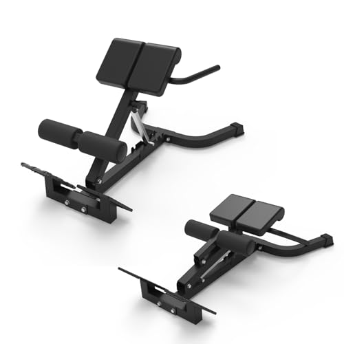 Garvee Adjustable Home Roman Chair, Multi-Angle Back Extension Bench, Abdominal Core Training Board with Foldable Anti-Slip Base