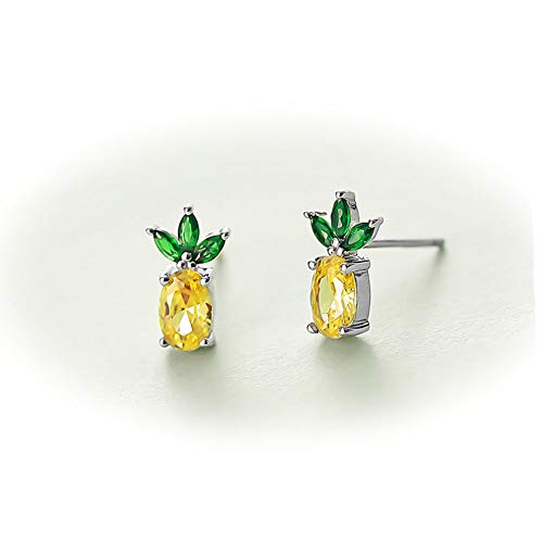 Rnivida Sterling Silver Pineapple Stud Earrings - Pineapple Jewelry Gifts for Women