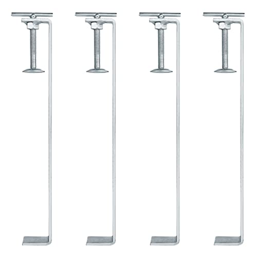 ShanQian 4PCS Brick Profile Clamps, 300mm Stainless Steel Brick Laying Clamps, Heavy Duty Profile Bricklaying Clamps 80mm Adjustable Threaded Rod - Silver