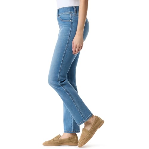 Image of Gloria Vanderbilt Womens Shape Effect Pull on High Rise Straight Leg Jean Standard
