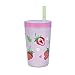 Nuby Thirsty Kids Flexstraw Stainless Steel Insulated Toddler Cup with Leak-Resistant Silicone Straw, Easy-Clean Valve & 12 oz Capacity – Travel Cup with Fun Prints, Strawberries