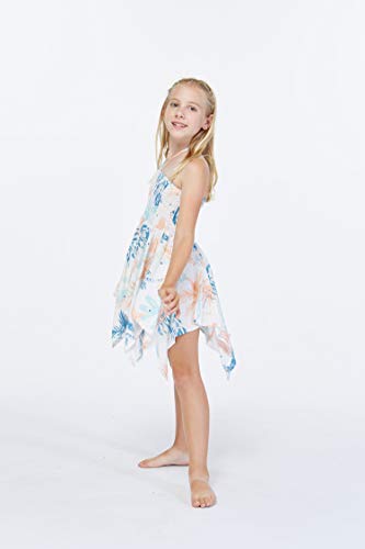 Girl Gypsy Uneven Bottom Hawaiian Luau Dress in Sandy Beach4