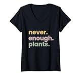 donna never enough plants - citazione degli appassionati di giardinaggio maglietta con collo a v