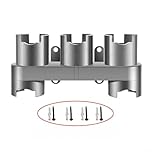 No-Drill Vacuum Cleaner Wall Mount Holder, ABS Storage Bracket with Tool Slots for Vax Compatible Accessories, Gray(2)