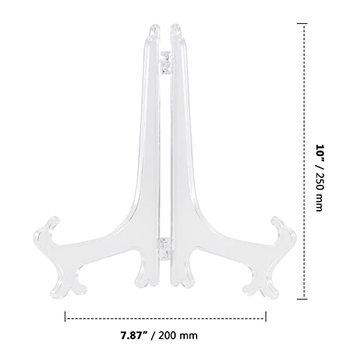 ZOENHOU 20 Pack 10 Inch Large Plastic Easels, Clear Easels Display Photo Picture Frame Stand Holder Rack - Image 2