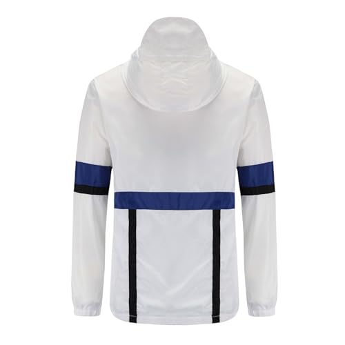 Image of perdontoo Mens Casual Windbreakers Lightweight Drawstring Hooded Jackets