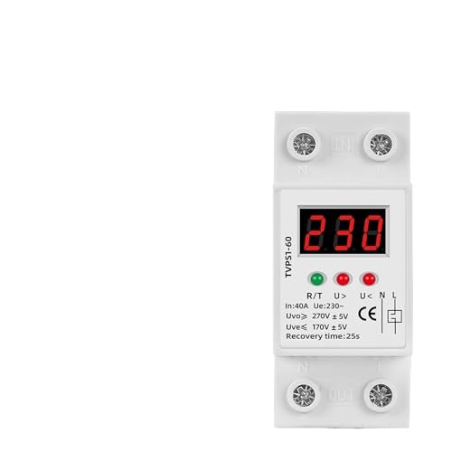 Protector de voltaje 63A rearmable para evitar averías por sobretensión en carril Din 2