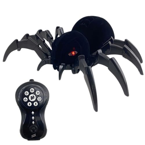 Spider télécommande, 11 araignées de Robot d'halloween réalistes avec pulvérisation, lumières et Effet Musical, Jouet à Distance sans Fil à 2, 4 GHz pour Les farces Halloween Party Spider télécommande, 11 araignées de Robot d'halloween réalistes avec pulvérisation, lumières et Effet Musical, Jouet à Distance sans Fil à 2, 4 GHz pour Les farces Halloween Party