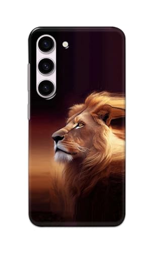 Image of PRINTFIDAA Plastic Printed Hard Back Cover Case For Samsung Galaxy S23 5G Back Cover (Danger Lion) -112, Multicolor