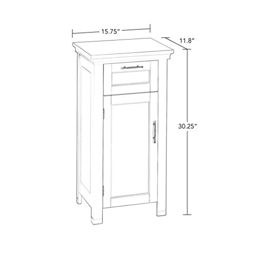 image for RiverRidge 06-076 Home Somerset Collection Single Door Floor Cabinet, 