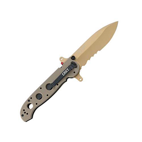 Image of CRKT M21-14DSFG Folding Knife with Liner Lock: 1.4116 Veff Serrations Blade, G10 Handle, Reversible Pocket Clip, M21-14DSFG