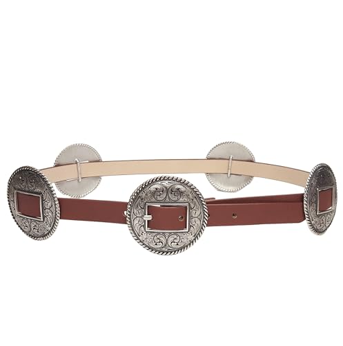 Hot Style: Western-Inspired Matching Round Buckle and Concho Belt