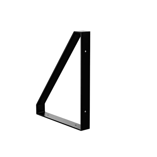 Amig - Pack of 4 Triangular Brackets for Industrial Shelving, Black, Set of 4 - Image 3