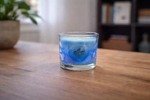 Image of Luxury Ocean Blue & Vanilla Rose Petal Candle Combo | Long-Lasting Premium Scented Gift Set | Handcrafted Soy Wax Candles