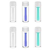 6 Stück Kontaktlinsen Entferner,Kontaktlinsen Einsetzhilfe,Einfacher Silikon-Kontaktlinsen-Saugnapf,Kontaktlinsen Sauger Weiche Linsen,Mit Vorratsflasche,für Harte Und Weiche Linsen