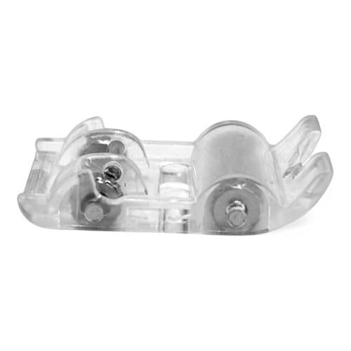 Image of ZENITH Roller Foot Pressure Foot Snap on Type for Automatic Electric Low Shank Sewing Machines Suitable for Usha Janome Brother Singer etc Steel Plastic Finish (Roller Foot)