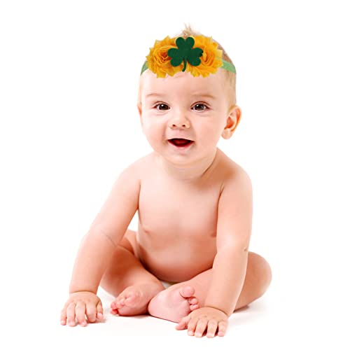 HONMEET 4 peças de faixas de cabelo para bebês, faixas elásticas para bebês e crianças, tiara para b