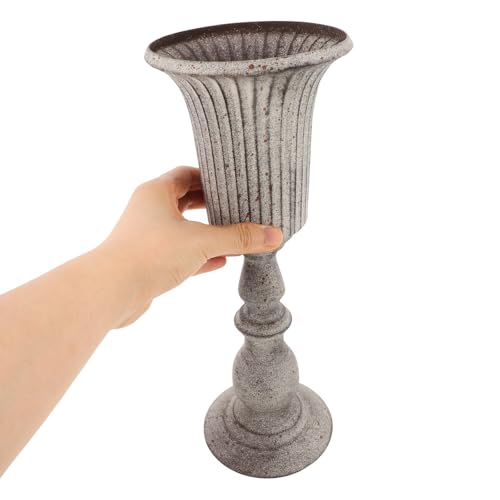 Jarrón de metal vintage para decorar escritorios sin espacio 5