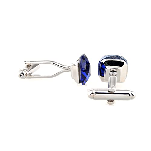 Par de Mancuernillas MRCUFF Cuadradas Azules con Caja miniatura 3