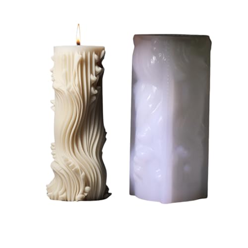 letsgetfun New 2024 3D DIY Plant Vine Roman Column Candle Silicone Mold, Gypsum Concrete Silicone Mold Decoration Kitchen Accessories Creative Gift ZL196