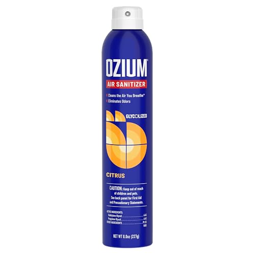 Image of Ozium Air Sanitizer Spray - Room Odor Eliminator for Home, Car, and Office - Citrus - 8 oz Can - 1 Pack