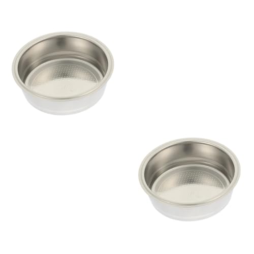 Uonlytech 2pcs Professional Coffee Filter Basket Stainless Steel Porous Strainer for Espresso Machines and Wear-resistant Coffee Filter for Home and Use