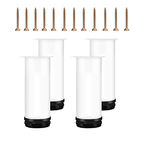 YouYuer Patas para Muebles 20cm,4PCS Ajustable Patas para Muebles Altura Regulable con Tornillos Metalicas Patas para Mesas Patas de Armario para Mesas,Mesillas,Mueble Baño,Gabinete (Negro) Cover