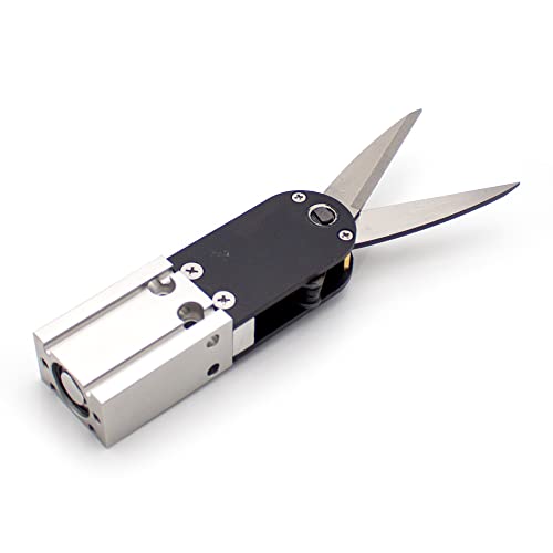 iDili Pneumatic Air Nipper Shears High Speed Industrial Automatic Air Cutter For Fabrics Ear Mask Elastic Rope Plastic Metal Sheet (K25)