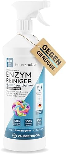 hauszauber - Enzyme Cleaner [Strong Odour Remover] 1000 ml - Against Cat Urine, Dog Urine etc. - Remove Bad Odours from Sofa and Carpet - Odour Neutraliser - Magic Freshness - View 3
