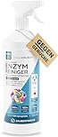 hauszauber - Enzymreiniger [STARKER GERUCHSENTFERNER] 1000 ml - Gegen Katzenurin, Hundeurin etc. - Üble Gerüche aus Sofa & Teppich entfernen - Geruchsneutralisierer - Zauberfrische