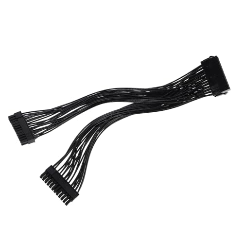 Cable divisor ATX doble extensor de alimentación para placa base y componentes de consumo negro 2 ud 5