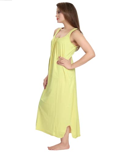 Image of H & C Full Length Women's Hosiery Cotton Fabric Long Nighty Slip /Camisole Slip /Night Wear Maxi for Women Free Size