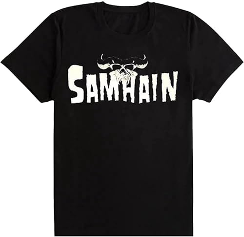 Samhain Band T-Shirt Funny Birthday Cotton Tee Vintage Gift for Men Black XXL