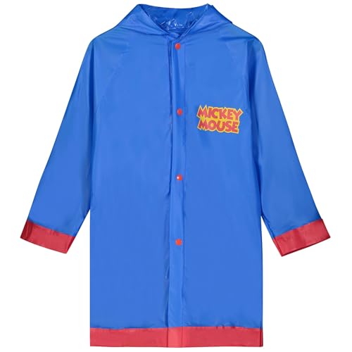 Disney Mickey Mouse Little Boys' Waterproof Outwear Hooded Rain Slicker