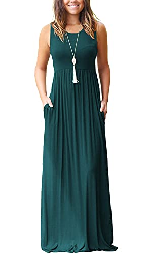 Image of AUSELILY Women's Classic Sleeveless Loose Plain Casual Long Maxi Dresses for Women 2026