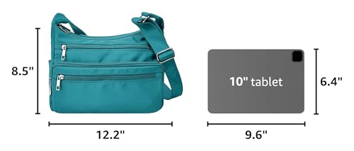 Image of VOLGANIK ROCK RFID Purses for Women Fabric Nylon Multi Pocket Crossbody Bag Ladies Travel Handbag